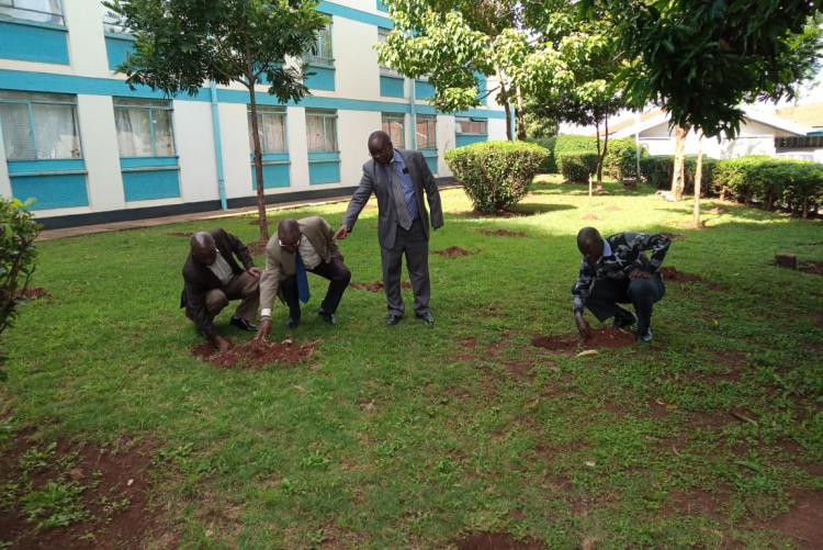 School of Law prepares for tree planting exercise to be held on 18 May 2021