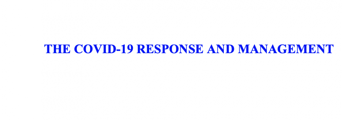 Covid-19 Response and Management Bill cover page 